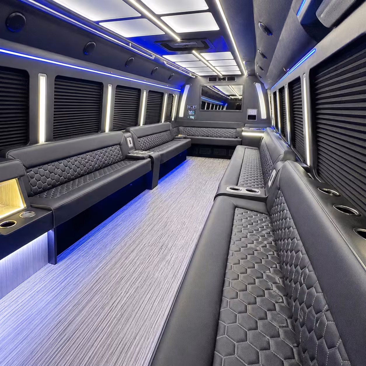 30 passenger party bus interior