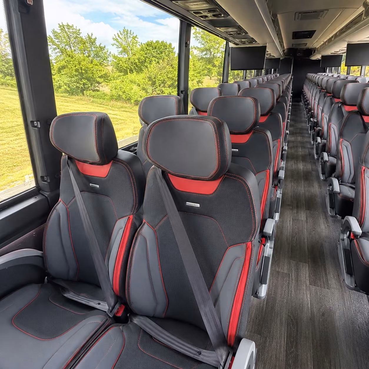 los angeles charter bus interior